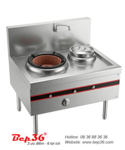 Bếp á quạt thổi đơn 1 họng đất nung BAQT-1D inox 304