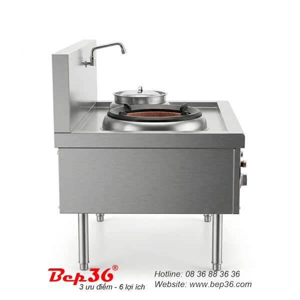 Cận cảnh bếp á quạt thổi đơn 1 họng đất nung BAQT-1D