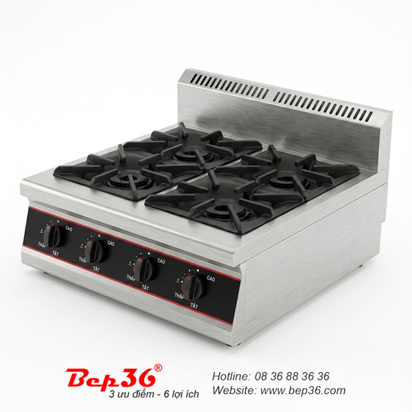 Chi tiết họng đốt và kiềng gang bếp âu công nghiệp 4 kiềng WPS-4