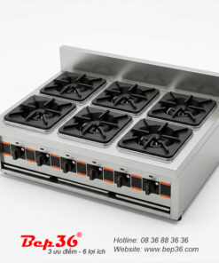 Bếp âu công nghiệp 6 kiềng WPS-6 (inox 304) – 1200 x 700 x 475mm