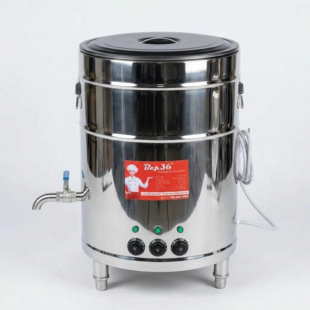 Nồi nấu phở mâm nhiệt 100 lít NP-100 inox 304 siêu bền & thẩm mỹ Nồi nấu phở mâm nhiệt 100 lít NP-100 inox 304 siêu bền & thẩm mỹ