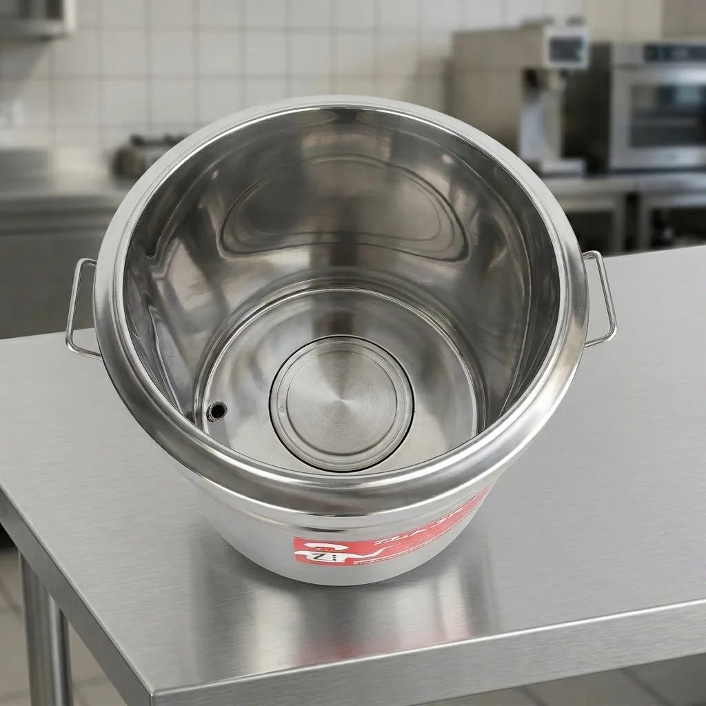 Nồi nấu nước phở chần trụng 20 lít NP-20 đặt tại quầy phở