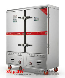 Tủ nấu cơm công nghiệp 24 khay dùng gas TCG-24 Bep36