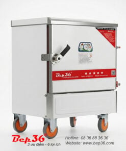 Tủ nấu cơm 4 khay dùng điện TCD-4 inox Bep36