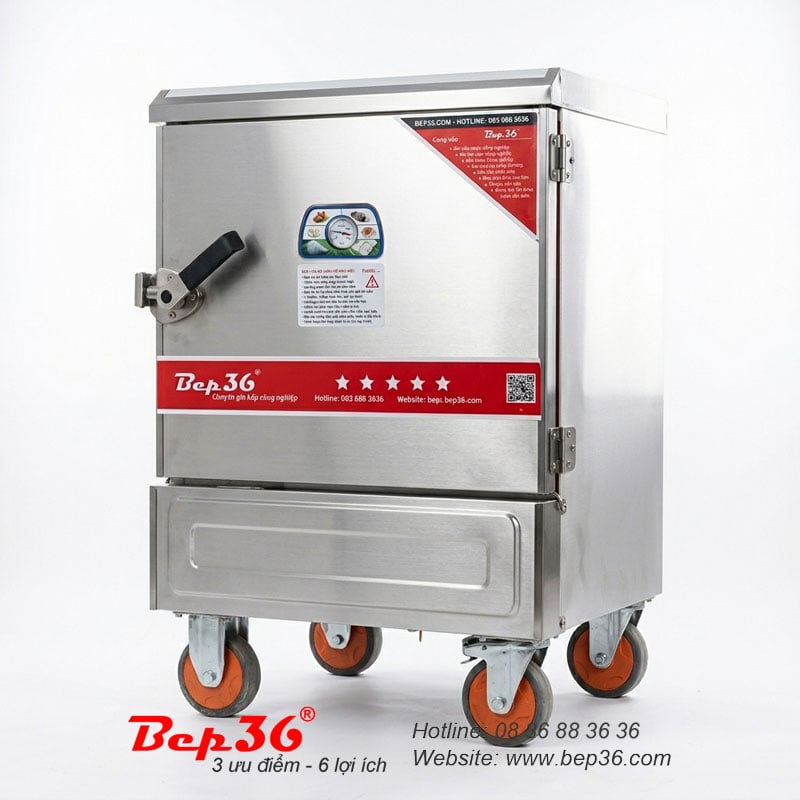 Vệ sinh tủ nấu cơm 4 khay dùng điện TCD-4 đúng cách bằng khăn ẩm