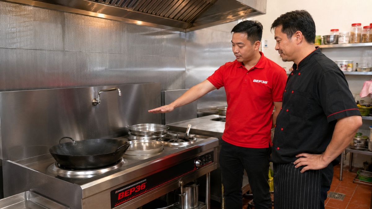 Bàn giao và hướng dẫn sử dụng Bếp Á công nghiệp