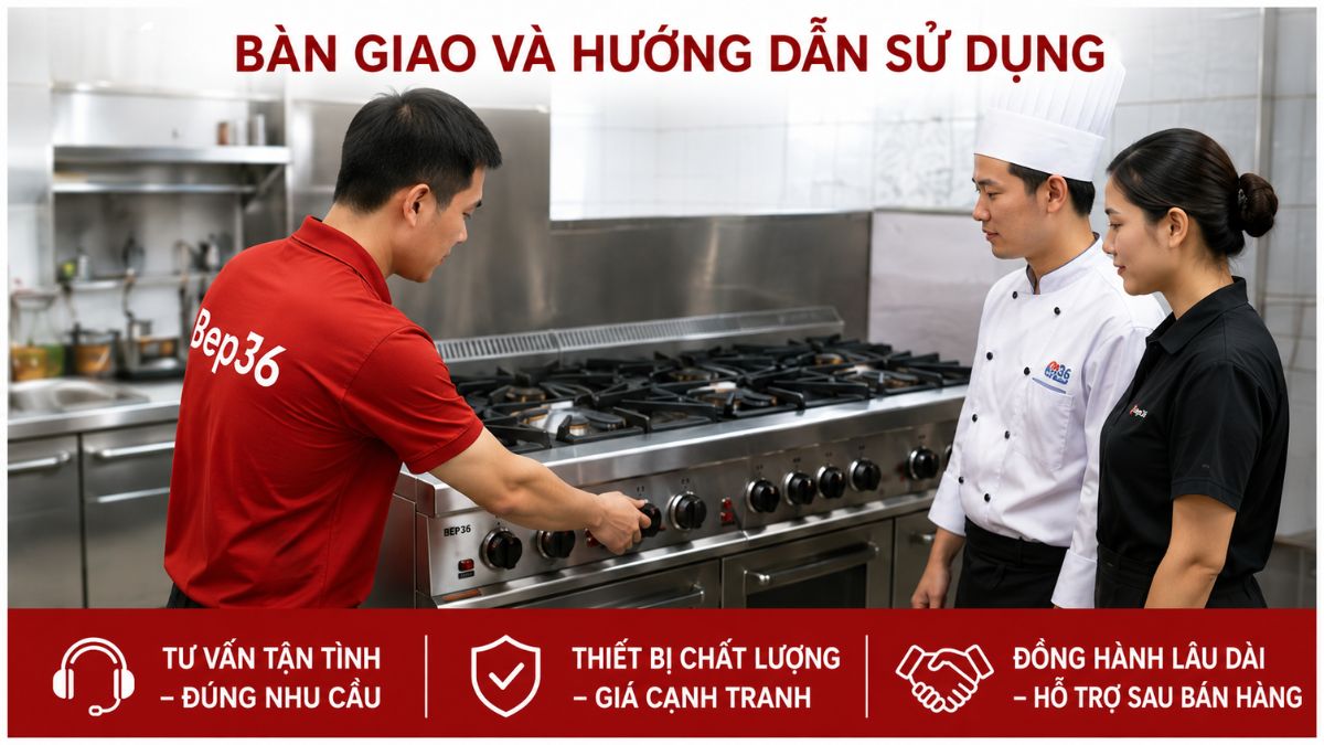 Bàn giao và hướng dẫn sử dụng Bếp Âu