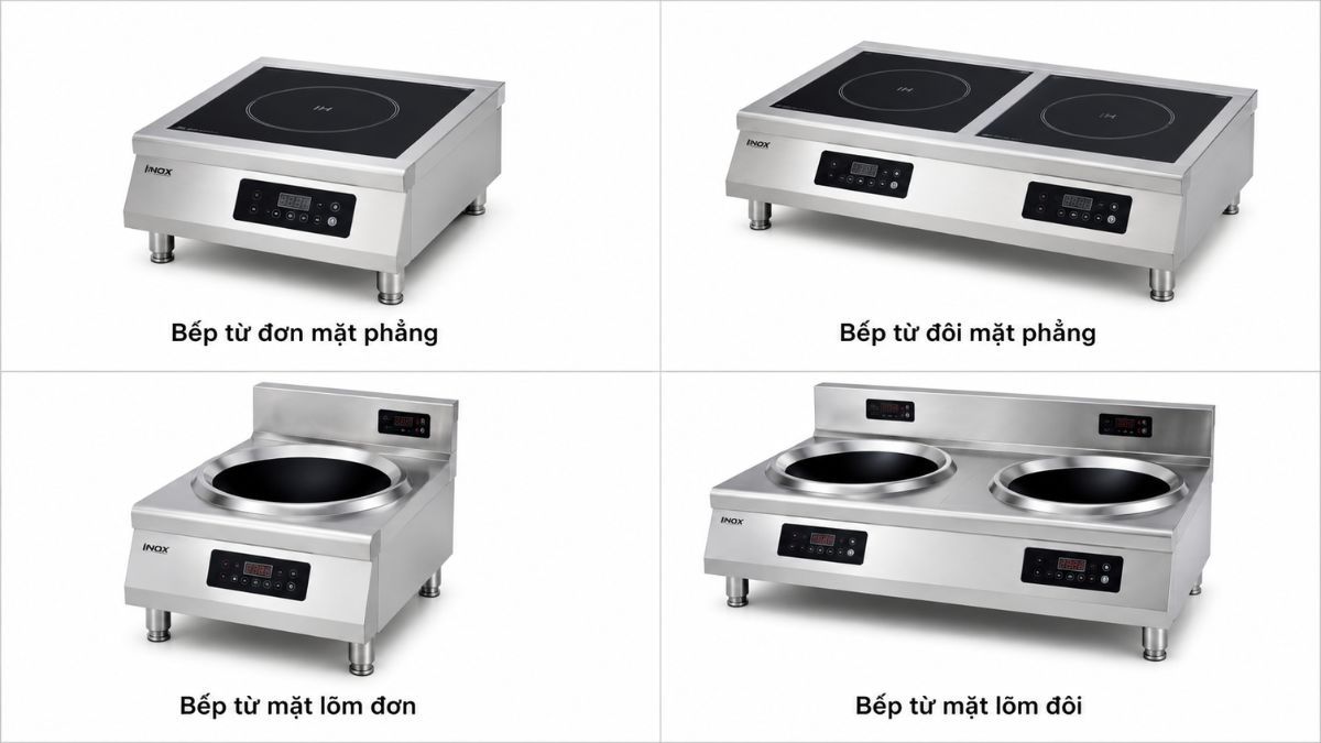 Các dạng bếp từ công nghiệp