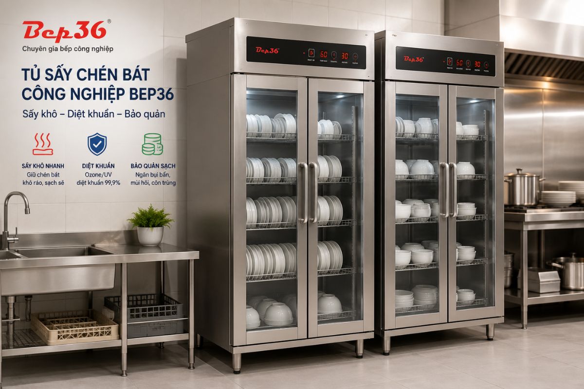 Tủ sấy chén bát công nghiệp Bep36