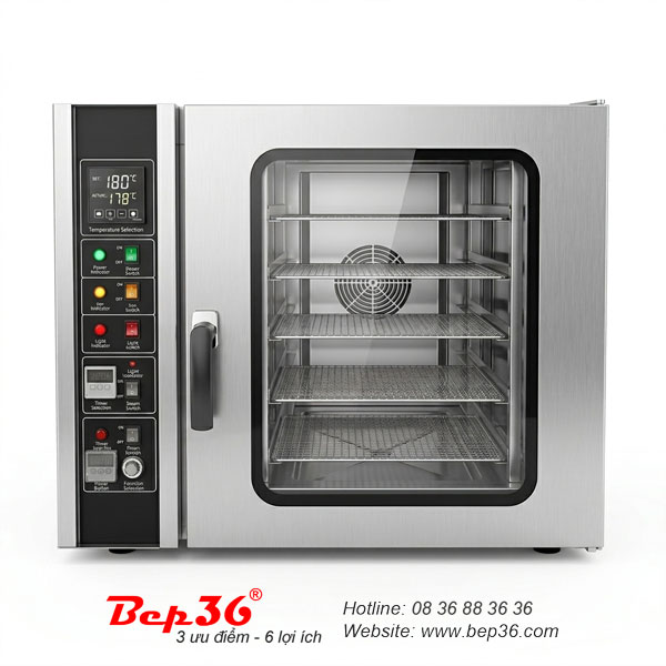 Chi tiết khoang và khay của lò nướng bánh mì đối lưu Southstar NFC_5D