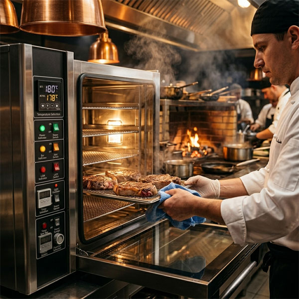 Chi tiết khoang và khay của lò nướng bánh mì đối lưu Southstar NFC_5D sử dụng đa năng