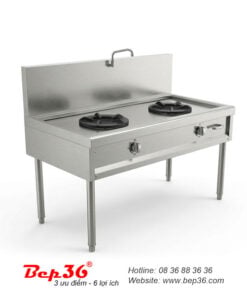 Bếp á 2 họng 1 vòi nước BA2-5A1 inox 201/304