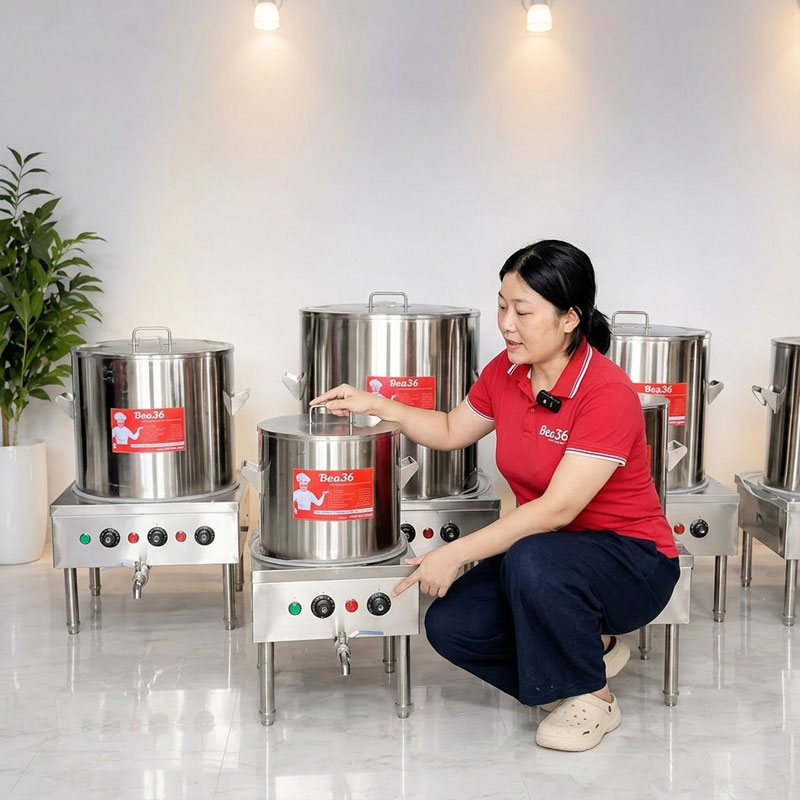 So sánh kích thước nồi nấu phở thanh nhiệt 20 lít NPTN_20L với nồi lớn hơn