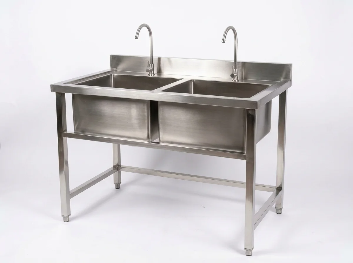 Chậu rửa 2 hố CR2H 1200x700 inox tuỳ chọn