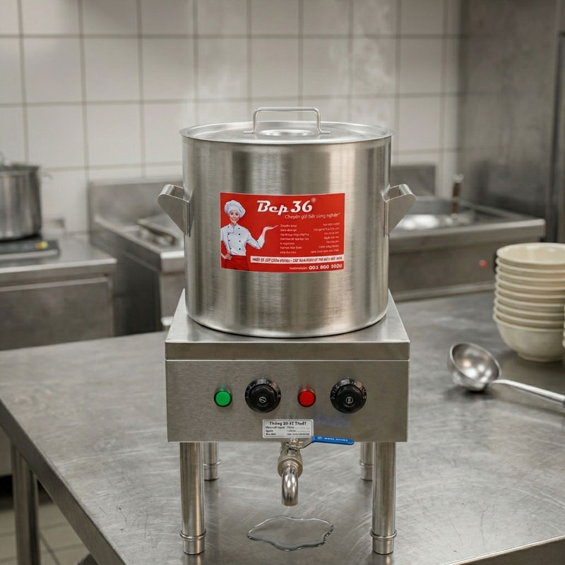 Nồi nấu phở thanh nhiệt 20 lít NPTN_20L dùng trong bếp quán phở nhỏ