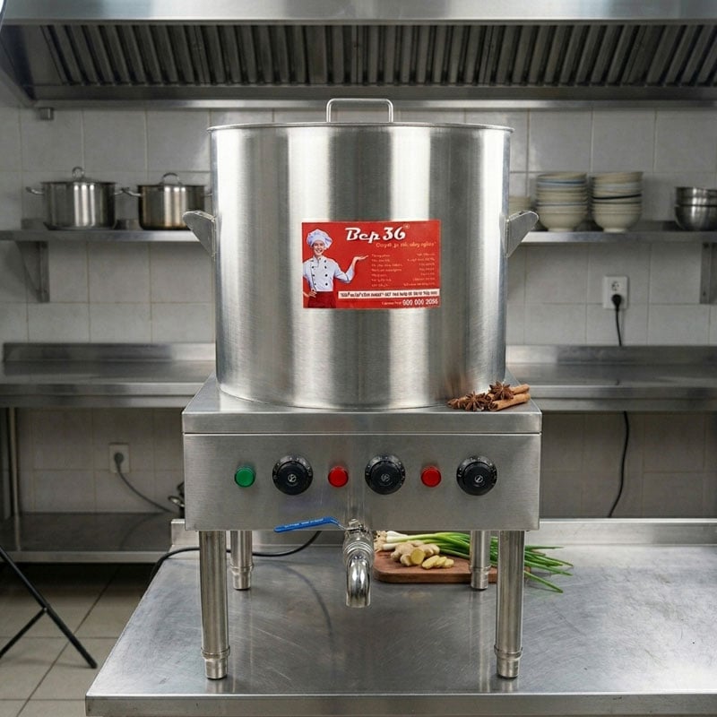 Nồi phở thanh nhiệt 50 lít sử dụng trong thực tế